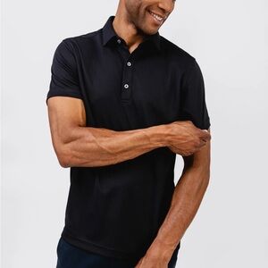 Ministry of Supply Men’s Apollo Polo Shirt Black Outlast Size L
